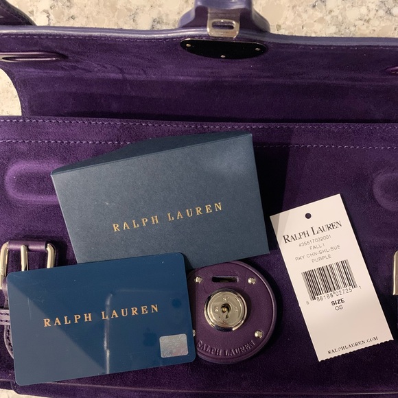 Ralph Lauren Purple Suede & Leather Ricky Bag - Picture 2 of 16